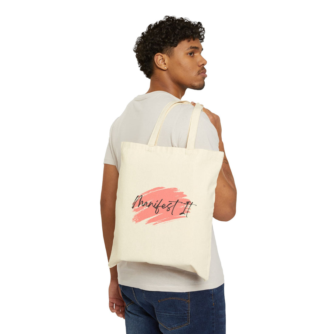 Manifest It Graphic Cotton Canvas Tote Bag