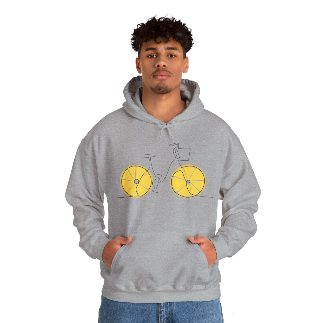 Fresh Ride: Lemon Bicycle Graphic Hoodie