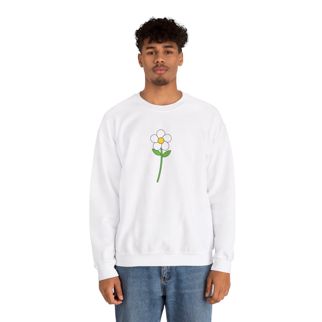 Minimalist Flower Graphic Sweatshirt