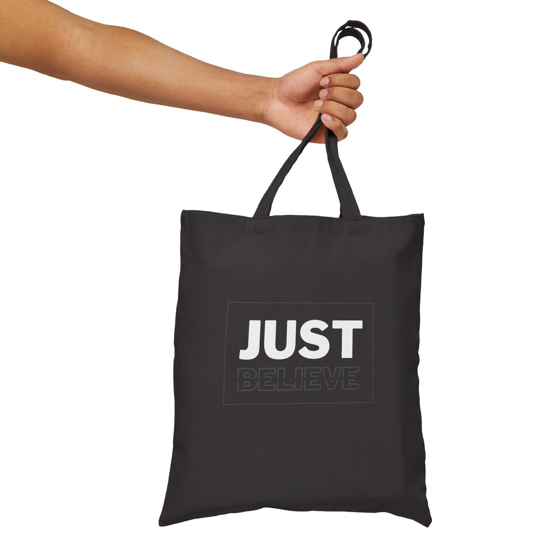 Just Believe Cotton Canvas Tote Bag