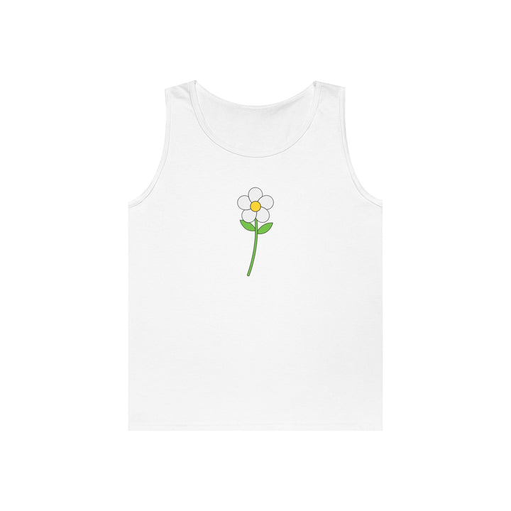 Minimalist Flower Graphic Heavy Cotton Tank Top