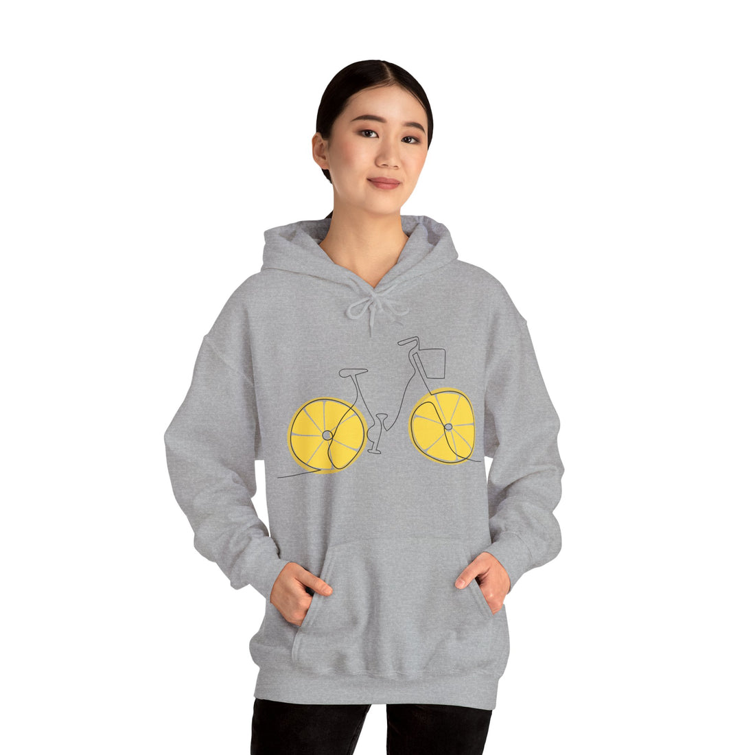 Fresh Ride: Lemon Bicycle Graphic Hoodie