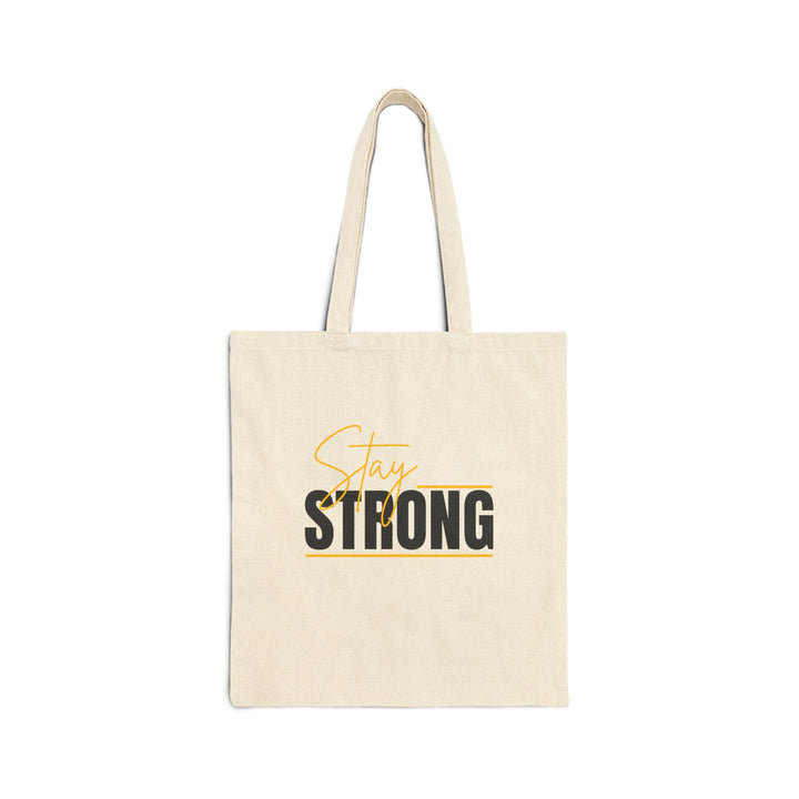 Stay Strong Graphic Cotton Canvas Tote Bag