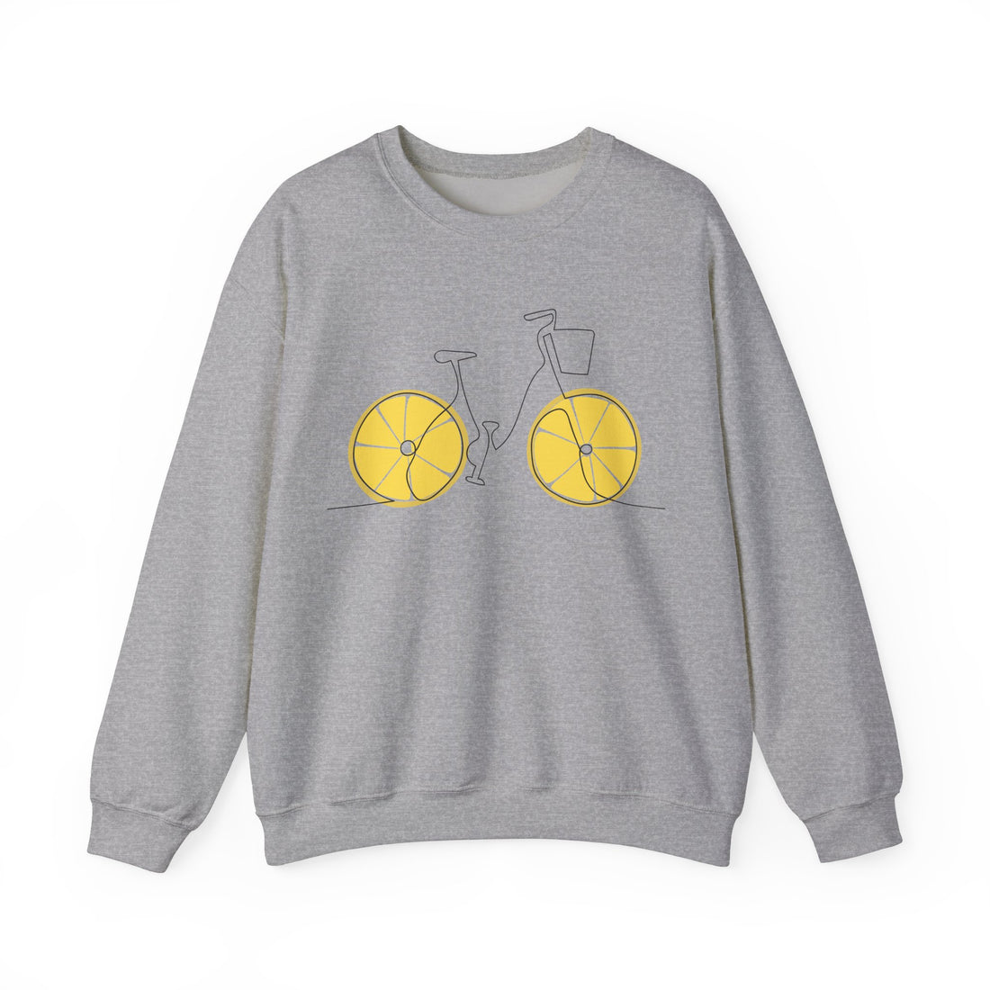 Fresh Ride: Lemon Bicycle Graphic Sweatshirt