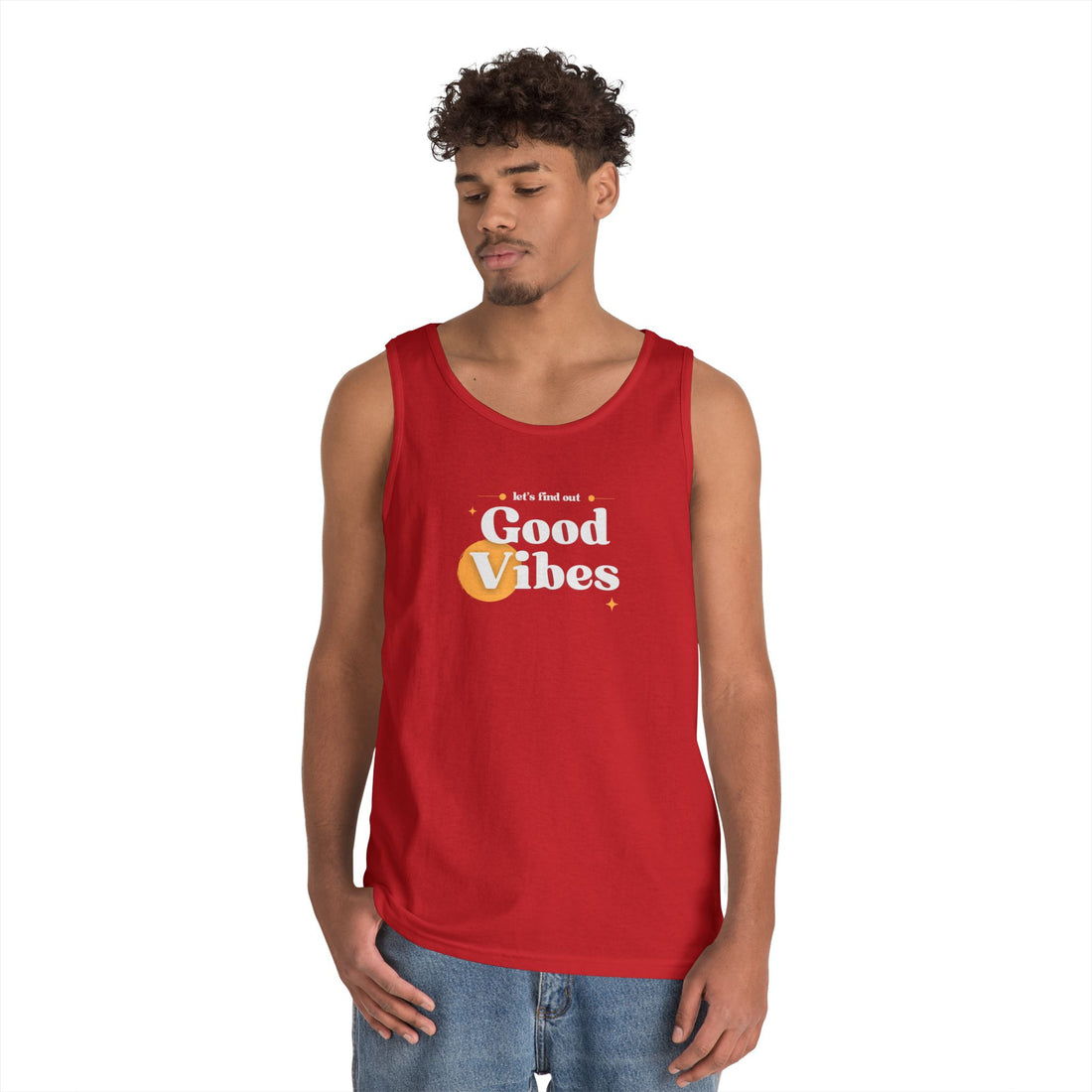 Good Vibes Graphic Heavy Cotton Tank Top