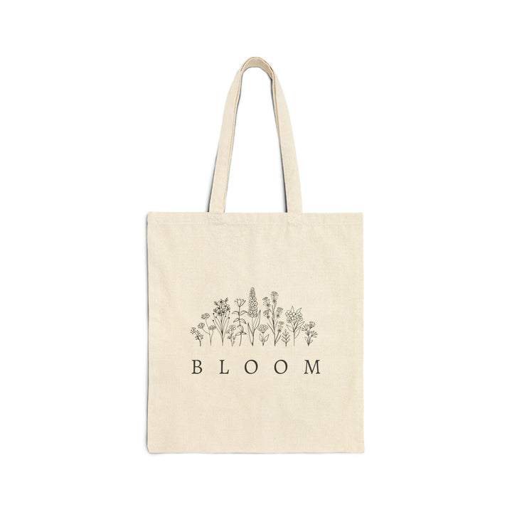 Bloom Flower Graphic Cotton Canvas Tote Bag