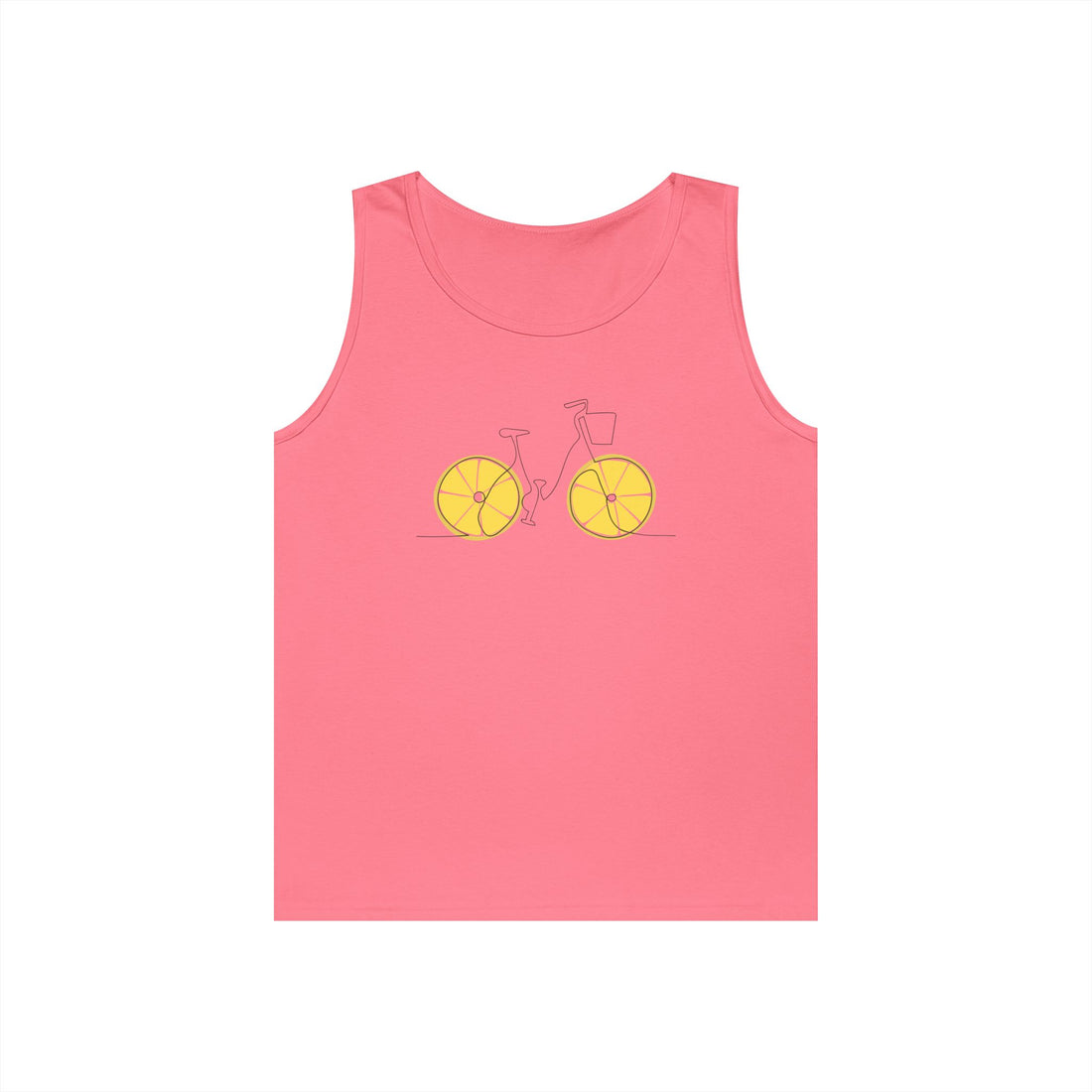 Fresh Ride: Lemon Bicycle Graphic Heavy Cotton Tank Top