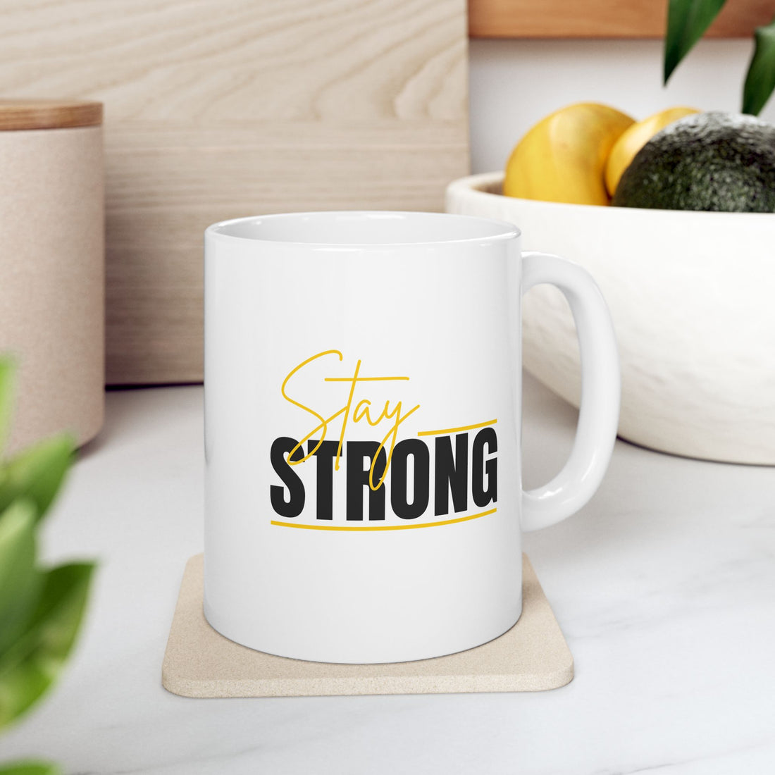 Stay Strong Graphic Ceramic Mug