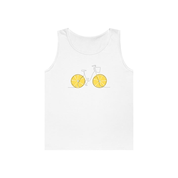 Fresh Ride: Lemon Bicycle Graphic Heavy Cotton Tank Top