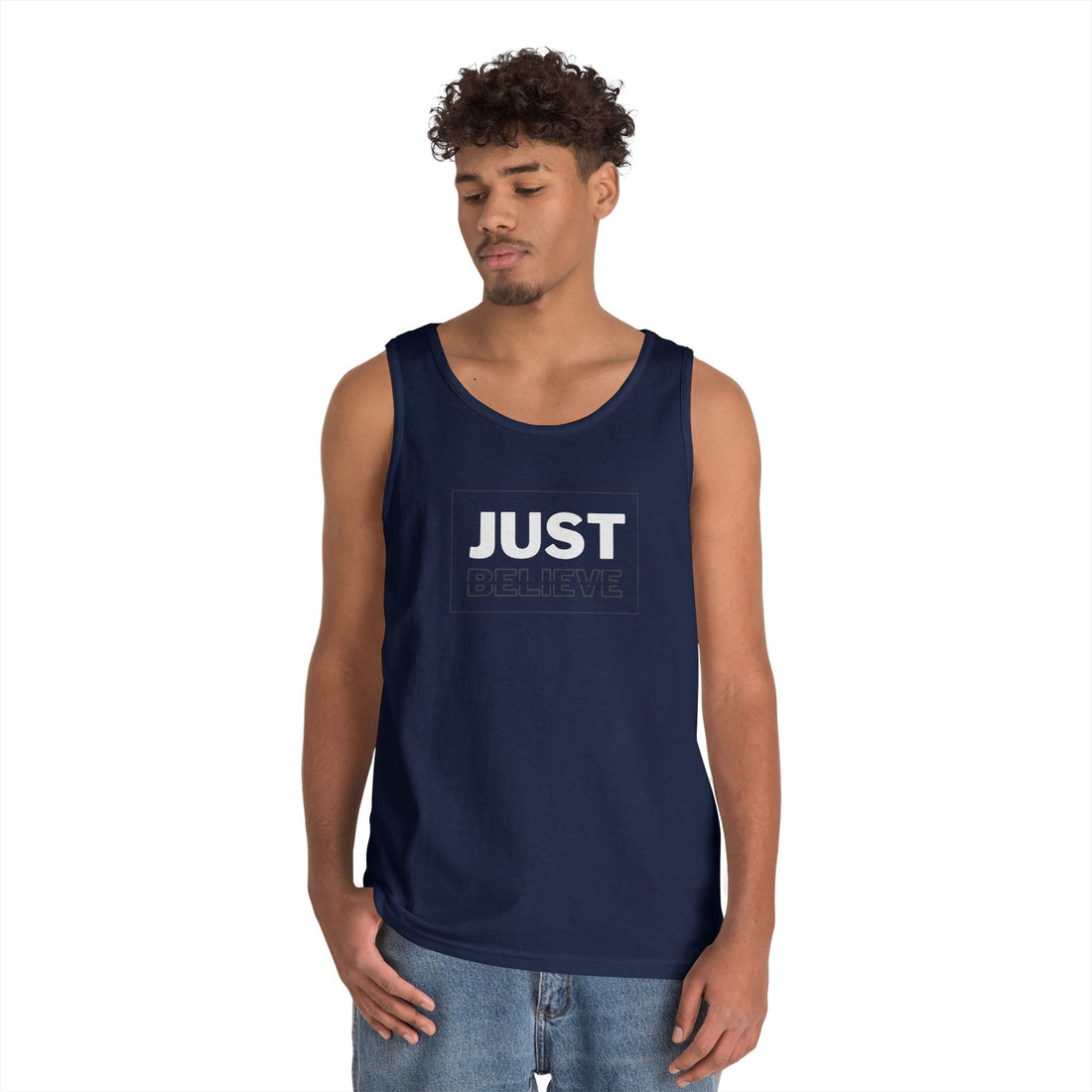 Just Believe Graphic Heavy Cotton Tank Top