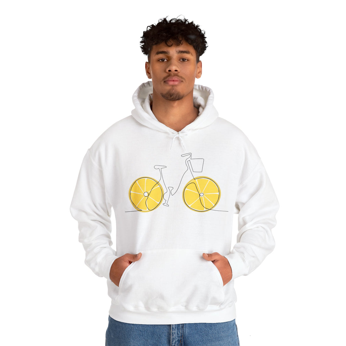 Fresh Ride: Lemon Bicycle Graphic Hoodie