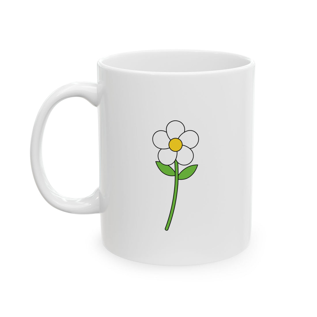 Minimalist Flower Graphic Ceramic Mug