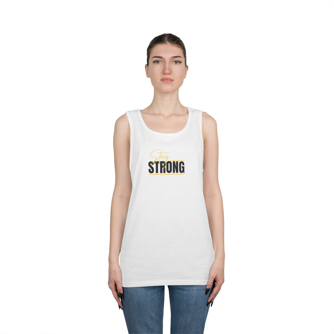 Stay Strong Graphic Heavy Cotton Tank Top