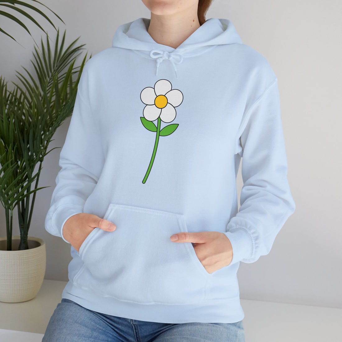 Minimalist Flower Graphic Hoodie