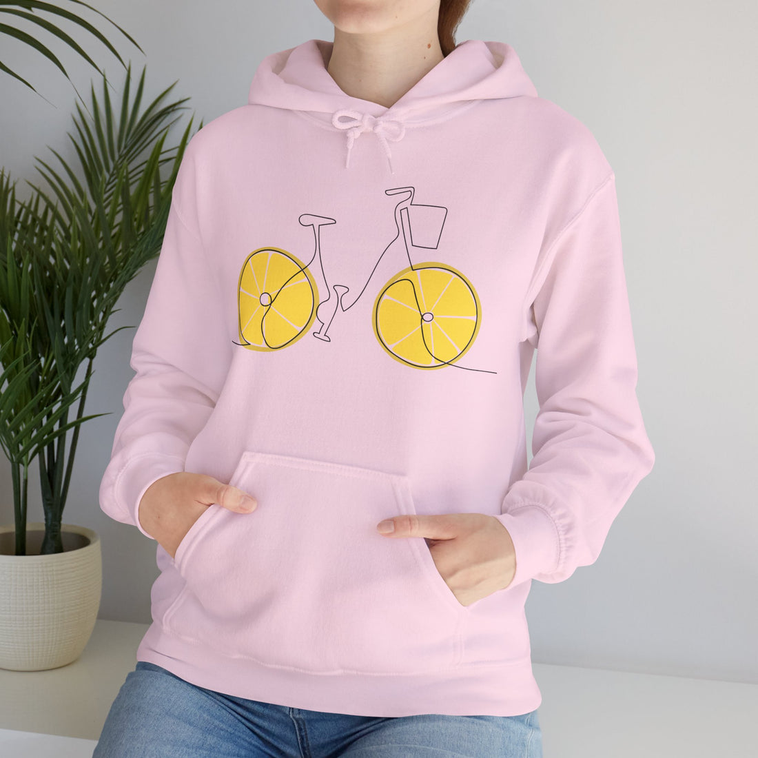 Fresh Ride: Lemon Bicycle Graphic Hoodie