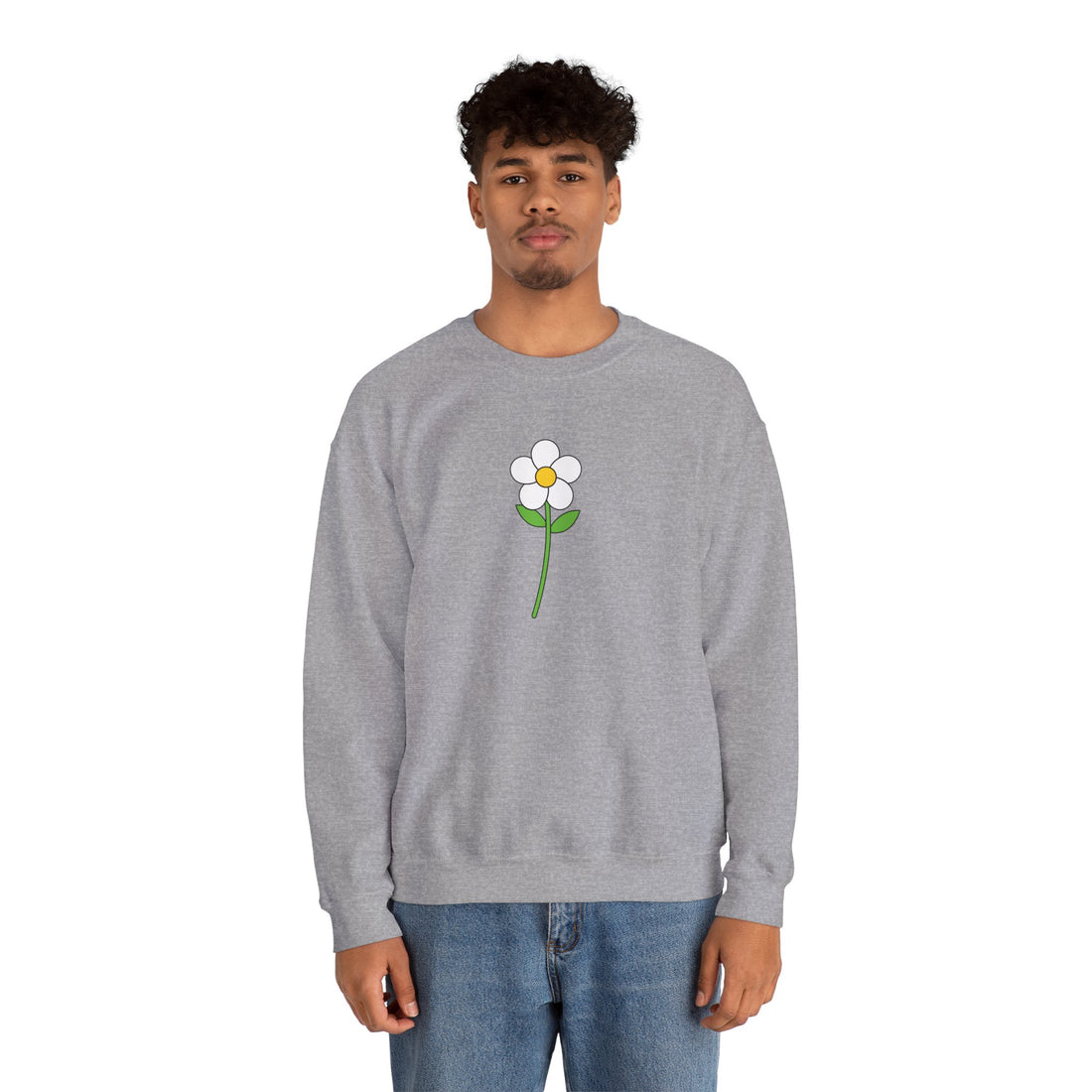 Minimalist Flower Graphic Sweatshirt