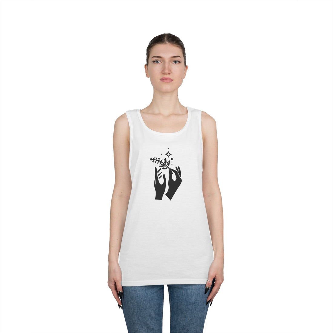 Nature-Inspired Graphic Heavy Cotton Tank Top