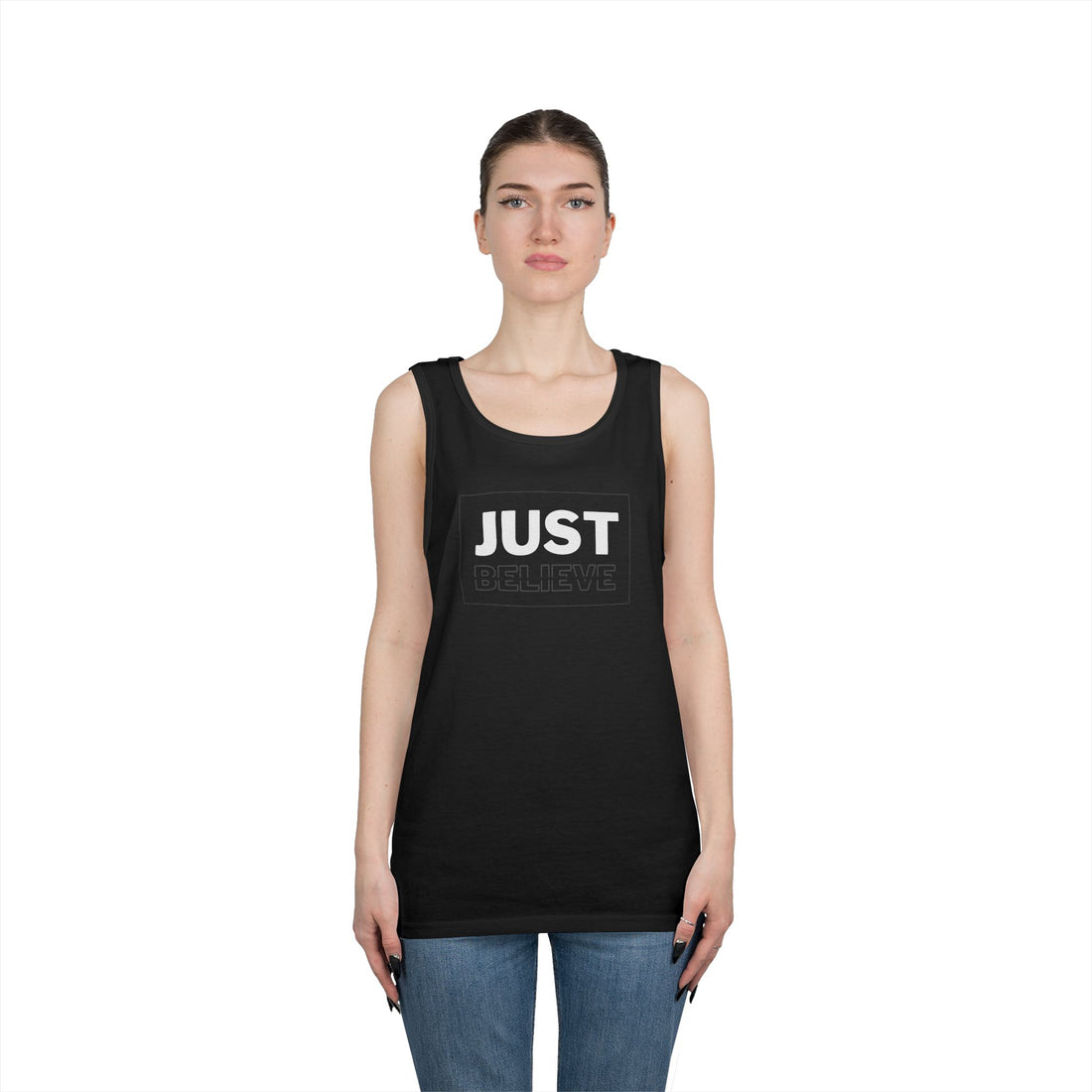 Just Believe Graphic Heavy Cotton Tank Top