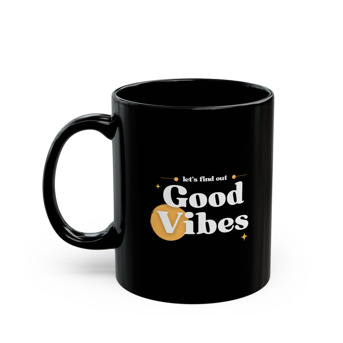 Good Vibes Black Mug 11oz