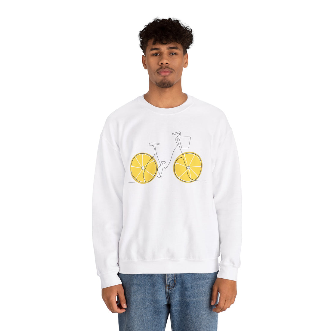 Fresh Ride: Lemon Bicycle Graphic Sweatshirt