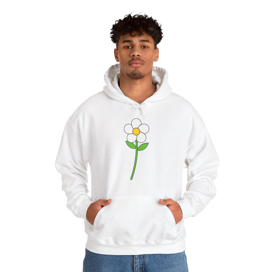 Minimalist Flower Graphic Hoodie