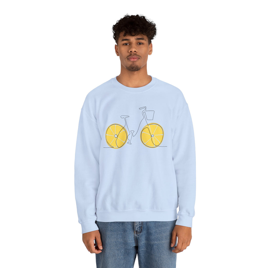 Fresh Ride: Lemon Bicycle Graphic Sweatshirt