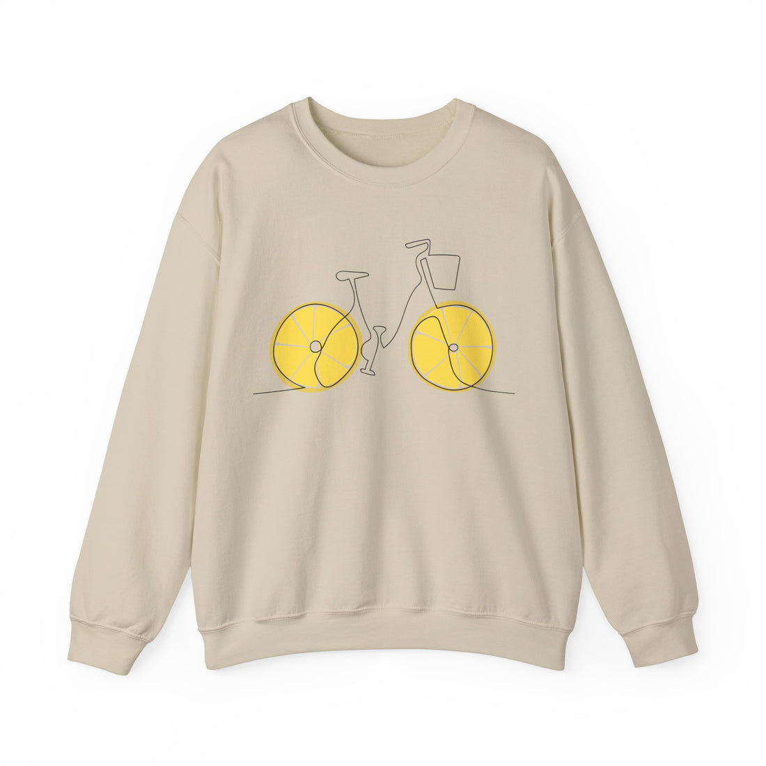 Fresh Ride: Lemon Bicycle Graphic Sweatshirt